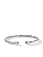 David Yurman bracelet Cable Classics en or 18ct et argent sterling serti d'améthyste - thumbnail