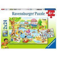 Ravensburger puzzel aan het meer 2x24pcs - thumbnail