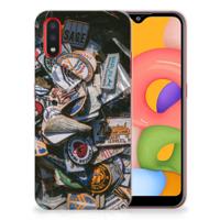 Samsung Galaxy A01 | Siliconen hoesje | met foto Badges