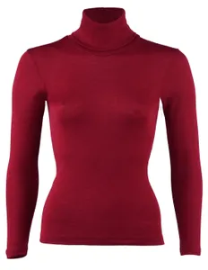 Dames Coltrui Zijde Wol Engel Natur, Kleur Bordeauxrood, Maat 34/36 - Small