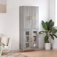 Hoge kast 69,5x34x180 cm bewerkt hout grijs sonoma eikenkleurig