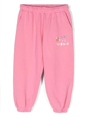 Kids Worldwide pantalon de jogging à imprimé Space - Rose