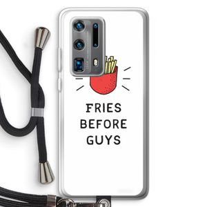 Fries before guys: Huawei P40 Pro Plus Transparant Hoesje met koord