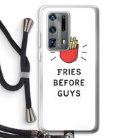 Fries before guys: Huawei P40 Pro Plus Transparant Hoesje met koord Fries before guys: Huawei P40 Pro Plus Transparant Hoesje met koord