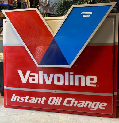 Originele Valvoline Oil Lichtbak Plaat 190 x 170 cm
