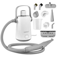 Handstoomreiniger 1000 W en 300 ml Watercapaciteit en 10 Accessoiresets Stoomreiniger voor Alles Tapijten Ramen Bekleding Grijs