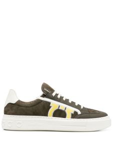 Ferragamo baskets à logo Gancini - Vert