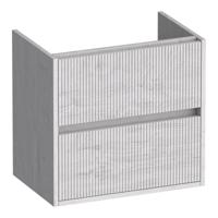 Brauer Adore Wavy - Onderkast Ondiep - 60 cm - met 2 Softclose Lades Greeploos en 1 Sifon Uitsparing - Forest Seashell