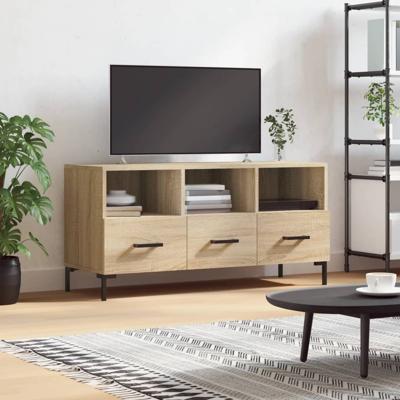Tv-meubel 102x36x50 cm bewerkt hout sonoma eikenkleurig