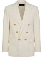 DSQUARED2 double-breasted virgin wool-blend blazer - Tons neutres