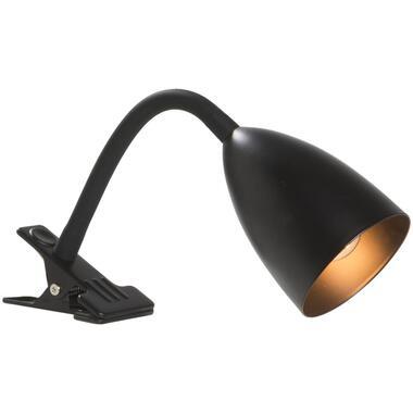 Bedklemlamp Knijper - zwart metaal - E14 - 35xØ9 cm - Leen Bakker