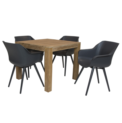 Alberto teak tafel met tuinstoel Sophie Studio