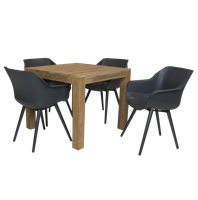 Alberto teak tafel met tuinstoel Sophie Studio