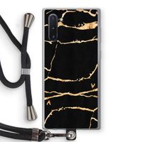 Gouden marmer: Samsung Galaxy Note 10 Transparant Hoesje met koord