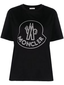 Moncler t-shirt à logo brodé - Noir