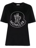 Moncler t-shirt à logo brodé - Noir - thumbnail