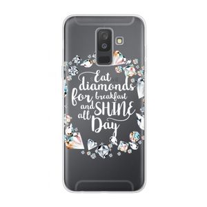 Diamonds: Samsung Galaxy A6 Plus (2018) Transparant Hoesje