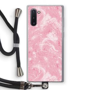 Abstract Painting Pink: Samsung Galaxy Note 10 Transparant Hoesje met koord