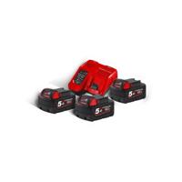 Milwaukee M18 NRG-503 Accu Starterset 18V 3x 5.0Ah - 4933451423