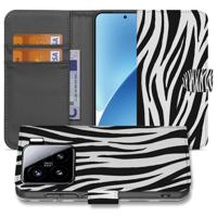 Xiaomi 15 | Telefoonhoesje | Met pasjeshouder | Zebra