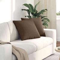 VidaXL Sofa kussens 2 pcs bruin 50 x 50 cm stof