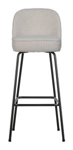 BePureHome Barkruk 'Vogue' Bouclé, kleur Naturel (zithoogte 80cm)