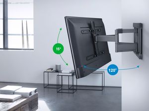 OneForAll WM5660 VESA 600 muurbeugel - draaibaar TV beugel Zwart