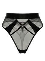 Bordelle Vero semi-sheer mesh thong - Noir