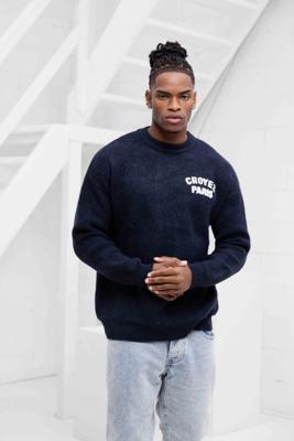 Croyez Paris Knit Sweater Heren Donkerblauw - Maat XS - Kleur: DonkerblauwWit | Soccerfanshop