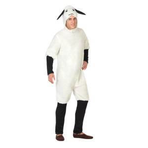 Schaap kostuum voor volwassenen - zwart/wit - maat M/L - Dierenpak verkleed kleding