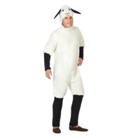 Schaap kostuum voor volwassenen - zwart/wit - maat M/L - Dierenpak verkleed kleding - thumbnail