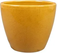 TS Collection bloempot sven keramiek 16x13cm mosterd