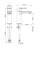 Wiesbaden Trop wastafelmengkraan mat-zwart