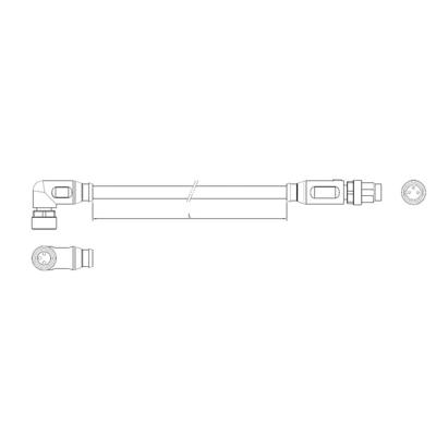 TE Connectivity 2-2273125-4 Sensor/actuator connector, geassembleerd M12 Aantal polen (sensoren): 3 Stekker, recht, Bus, haaks 1.50 m 1 stuk(s)