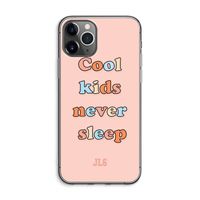Cool Kids Never Sleep: iPhone 11 Pro Max Transparant Hoesje