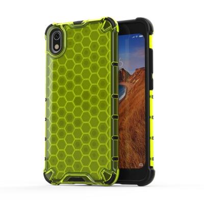 Voor Xiaomi Redmi 7A honingraat shock proof PC + TPU beschermhoes (groen)