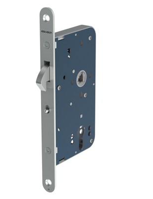 ASSA ABLOY 2488 Schuifdeurslot | badkamer | DM60mm | WC72mm | krukgat 8mm | voorplaat RVS 24x235mm afgerond | DR 1+2+3+4 - 10028044