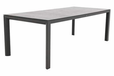 Qopps Colby tuintafel 220 x 100 porselein blad mat royal royal grey