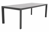 Qopps Colby tuintafel 220 x 100 porselein blad mat royal royal grey