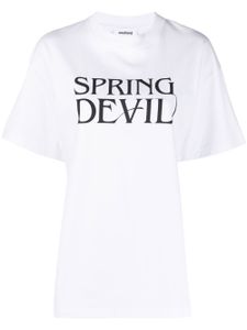 Soulland t-shirt Spring Devil à logo imprimé - Blanc