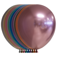 Chrome Ballonnen Mix Kleuren 30cm (10st)