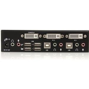 StarTech.com 2-poort DVI USB KVM-switch met Audio en USB 2.0-hub