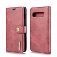 Dg. MING Crazy Horse textuur Flip afneembare magnetische lederen case voor Galaxy S10 Plus met houder & card slots & portemonnee (rood)