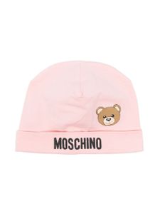 Moschino Kids bonnet à logo Teddy Bear - Rose