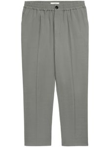 AMI Paris pantalon court à taille élastiquée - Gris