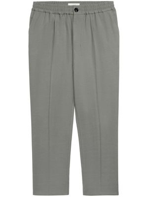 AMI Paris pantalon court à taille élastiquée - Gris