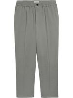 AMI Paris pantalon court à taille élastiquée - Gris