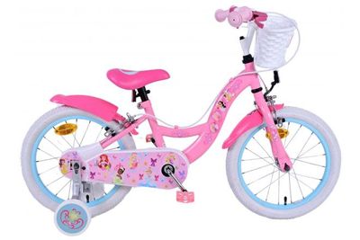 Disney princess kinderfiets meisjes 16 inch roze twee handremmen