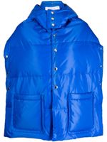 Comme des Garçons TAO gilet matelassé à capuche - Bleu