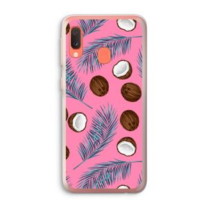 Kokosnoot roze: Samsung Galaxy A20e Transparant Hoesje